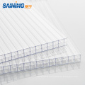 Roofing 100% Lexan Resin 16mm Uv Clear Triple Wall Polycarbonate Sheet